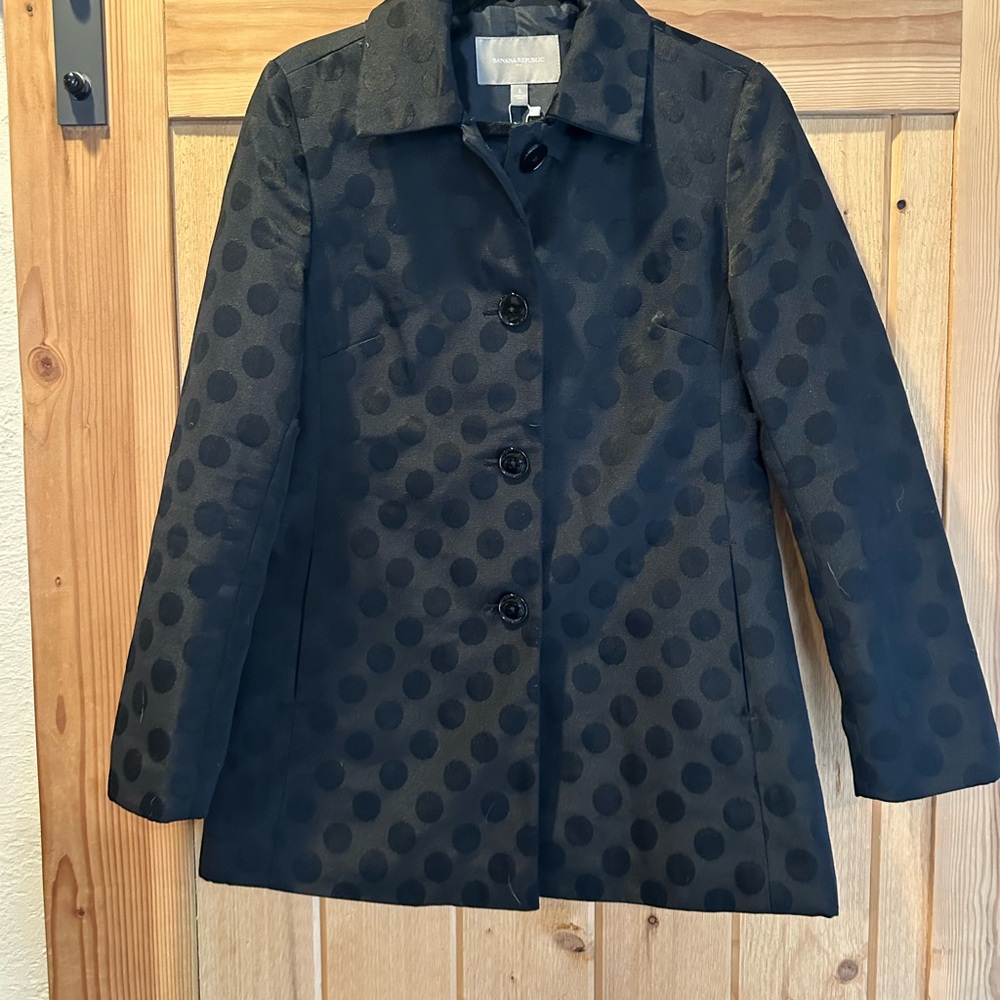 Banana republic Polka Dot Black Women's Coat